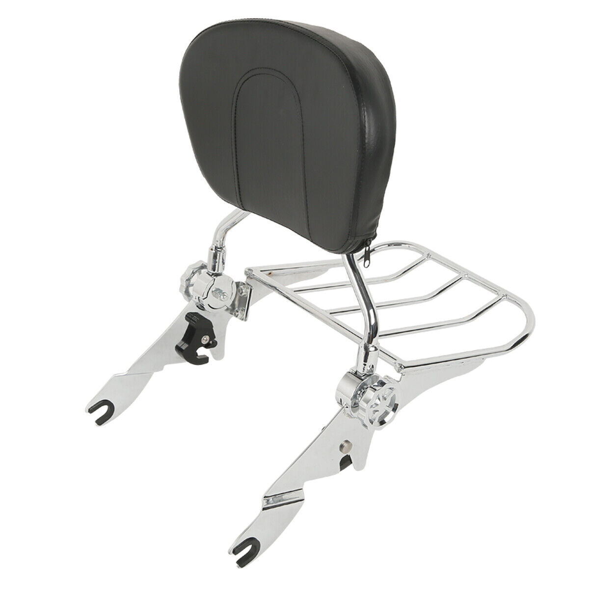 Schienalino sissy bar con portapacchi cromato sgancio rapido Harley Davidson Touring