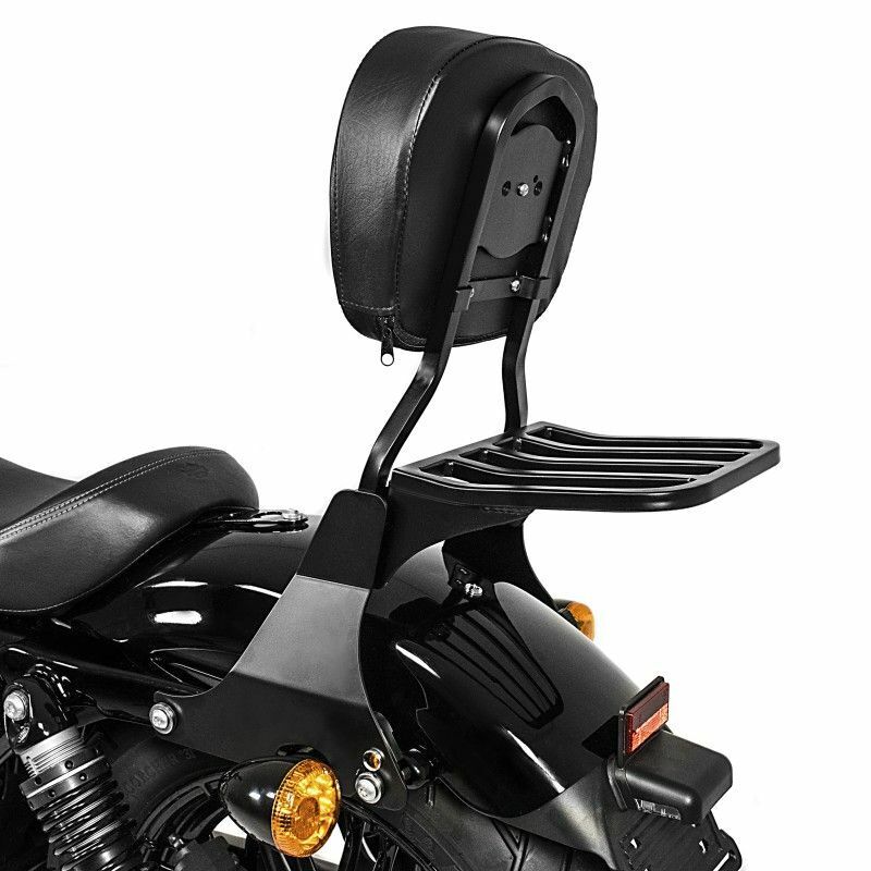 Schienalino sissy bar con portapacchi nero sgancio rapido Harley Davidson Sportster XL